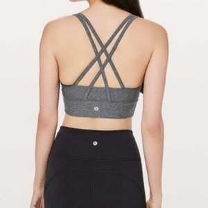 Lululemon Heather Gray Long line Sports Bra 8